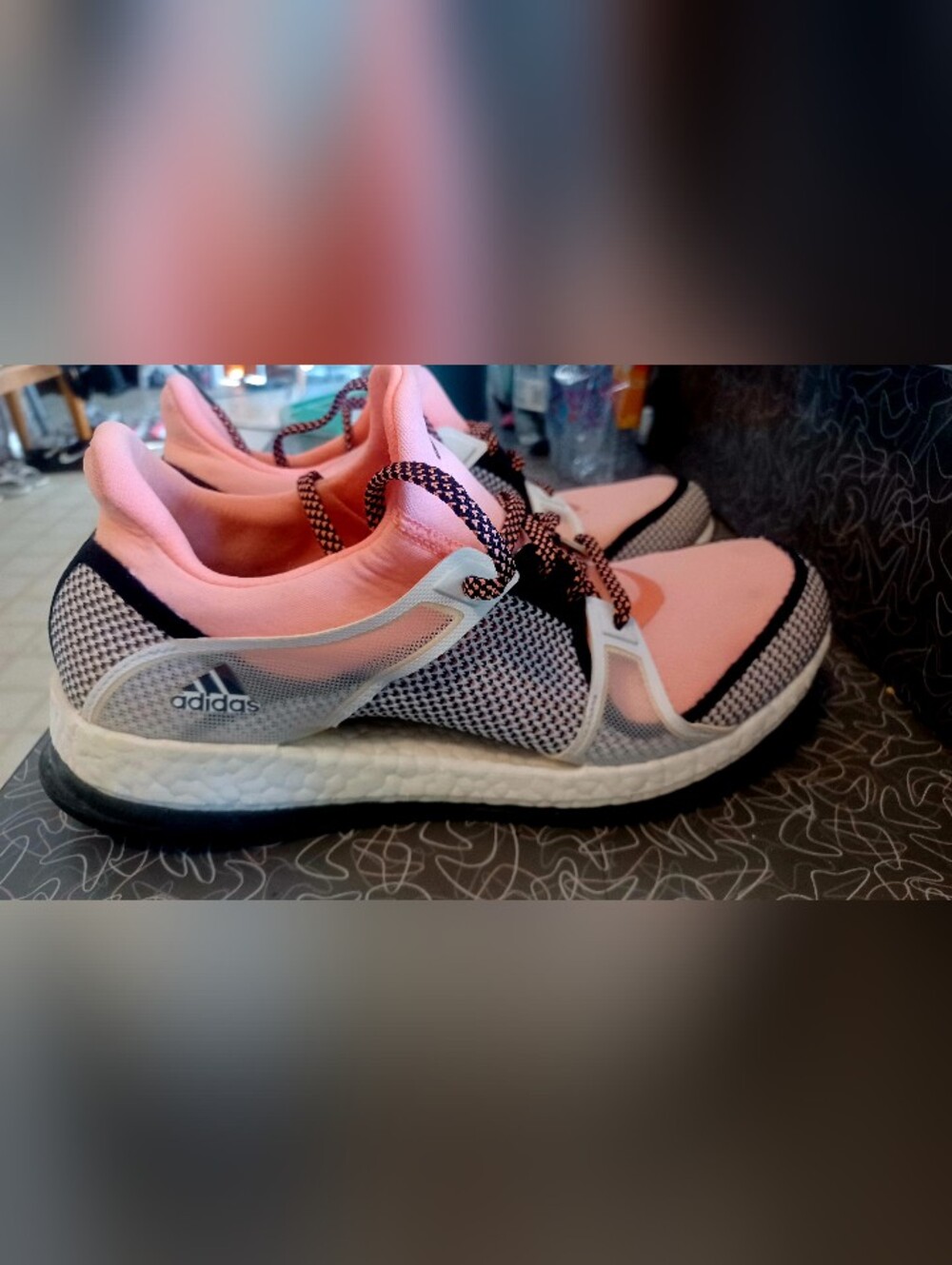 adidas Pink and Black Women's Athletic Sneakers